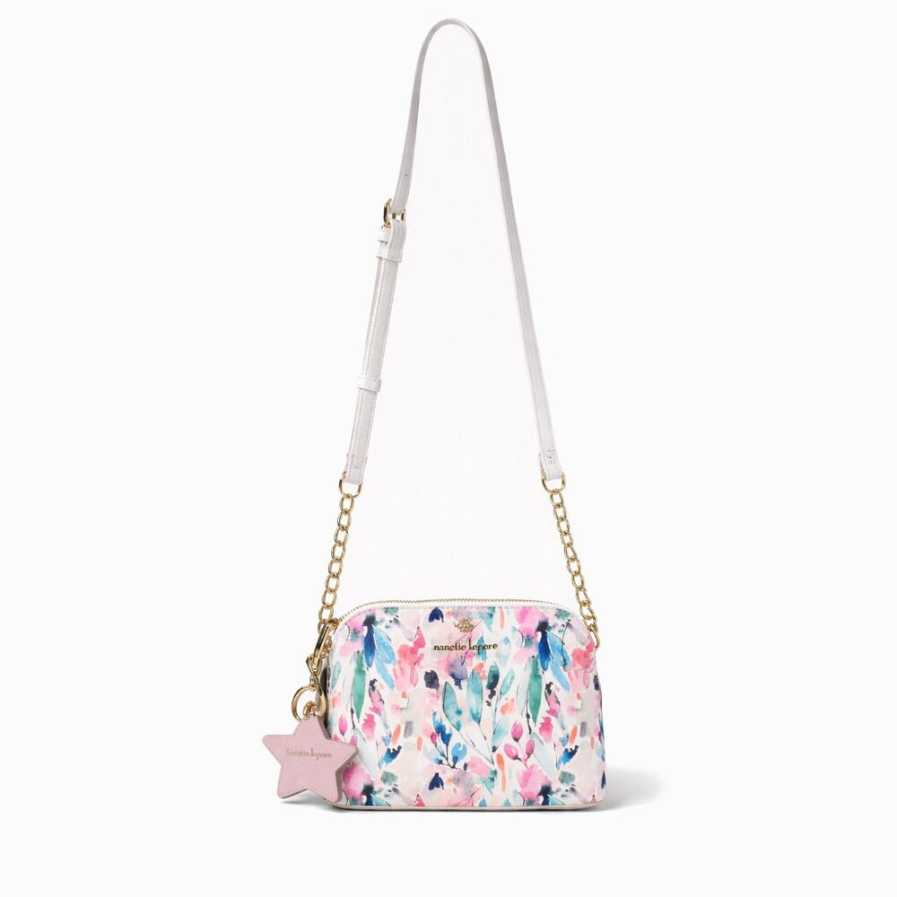 Nanette Lepore Thelma Winter Watercolor Crossbody Bag + Bonus Mirror NWT - Picture 4 of 10